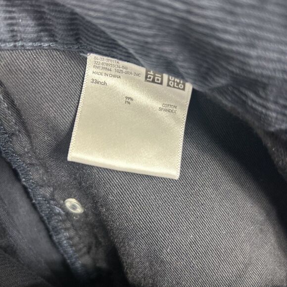 UNIQLO Dark Navy Size 33 Corduroy Straight (Measures 34x31) Men's Pants - Picture 5 of 5